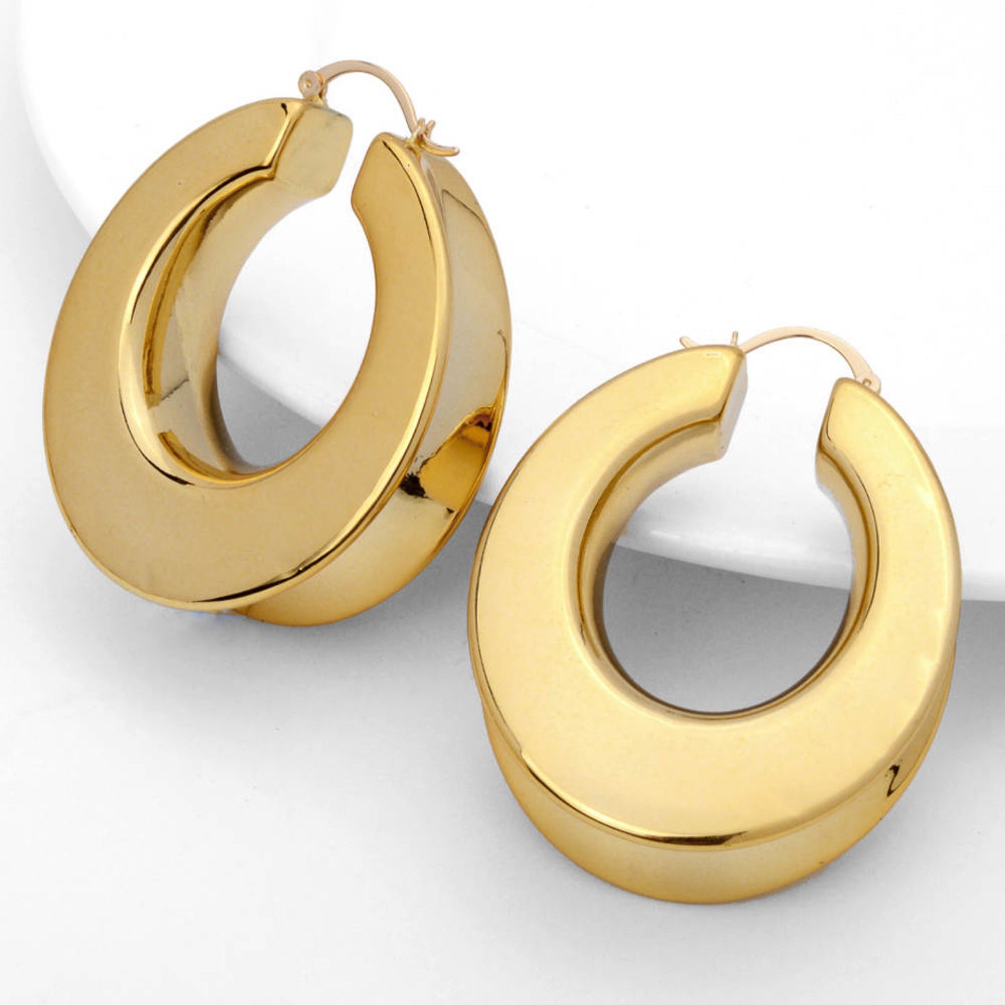 Gold Luxury Chunky Hoop Earrings