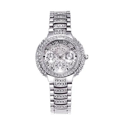 Stunning Glitz And Glam Silver Watch