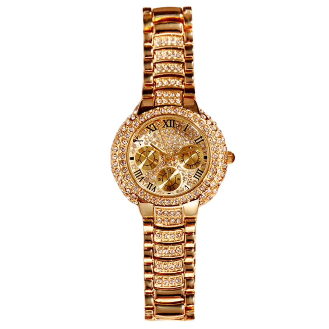 Stunning Glitz And Glam Gold Watch